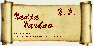 Nadja Markov vizit kartica